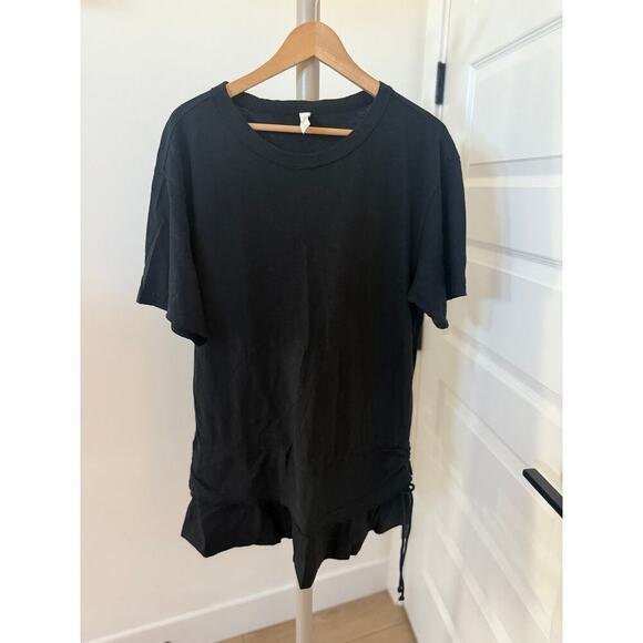 Anthropologie Daily Practice Chill Out Twofer Mini Dress Black Size Small - Picture 1 of 8